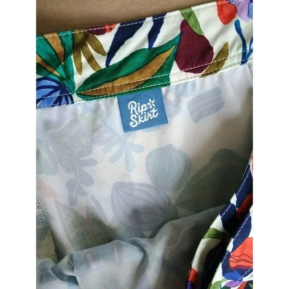 Ripskirt Hawaii Tropical Wrap Skirt Length 3 Size XL Floral Print Swim Coverup - Picture 3 of 4